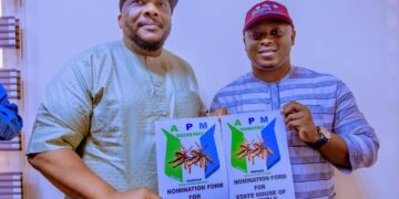 Ibarapakan, Akorede Pick APM Nomination Forms, Express Confidence in 2027 General Election Victory