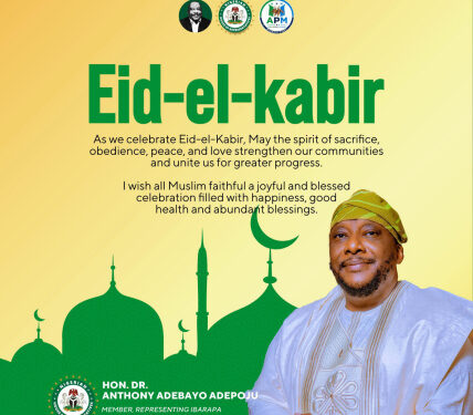 Ibarapakan Felicitates Muslim Faithful at Eid, Urges Unity, Peaceful Coexistence